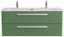 Тумба с раковиной Cezares Eco-cer-n 00-00017273 121x51 подвесная, фисташковая софт