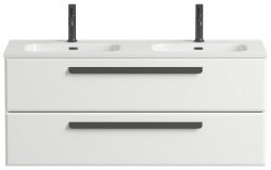 Тумба с раковиной Cezares Eco-cer-n 00-00017274 121x51 подвесная, белая глянцевая