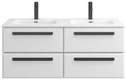 Тумба с раковиной Cezares Eco-cer-n 00-00017276 121x51 подвесная, белая глянцевая