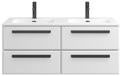 Тумба с раковиной Cezares Eco-cer-n 00-00017280 121x51 подвесная, белая глянцевая