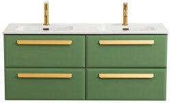 Тумба с раковиной Cezares Eco-cer-n 00-00017283 121x51 подвесная, фисташковая софт