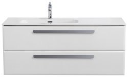 Тумба с раковиной Cezares Eco-cer-n 00-00017286 121x51 подвесная, белая глянцевая