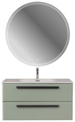 Тумба с раковиной Cezares Eco-cer-n 00-00021062 101x51 подвесная, светло-зеленая матовая