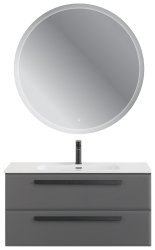 Тумба с раковиной Cezares Eco-cer-n 00-00021066 101x51 подвесная, темно-серая матовая