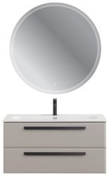 Тумба с раковиной Cezares Eco-cer-n 00-00021068 101x51 подвесная, серо-бежевая матовая