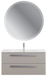 Тумба с раковиной Cezares Eco-cer-n 00-00021073 101x51 подвесная, серо-бежевая матовая