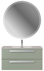 Тумба с раковиной Cezares Eco-cer-n 00-00021082 101x51 подвесная, светло-зеленая матовая
