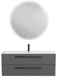 Тумба с раковиной Cezares Eco-cer-n 00-00021270 121x51 подвесная, серо-зеленая матовая
