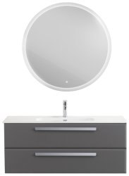 Тумба с раковиной Cezares Eco-cer-n 00-00021276 121x51 подвесная, темно-серая матовая