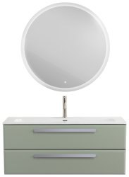Тумба с раковиной Cezares Eco-cer-n 00-00021277 121x51 подвесная, светло-зеленая матовая