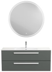 Тумба с раковиной Cezares Eco-cer-n 00-00021285 121x51 подвесная, серо-зеленая матовая