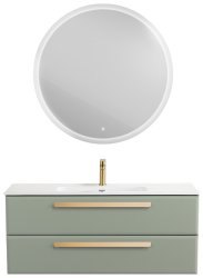 Тумба с раковиной Cezares Eco-cer-n 00-00021292 121x51 подвесная, светло-зеленая матовая
