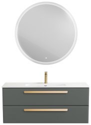 Тумба с раковиной Cezares Eco-cer-n 00-00021295 121x51 подвесная, серо-зеленая матовая