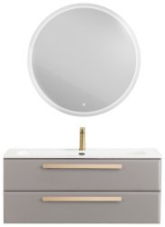 Тумба с раковиной Cezares Eco-cer-n 00-00021298 121x51 подвесная, серо-бежевая матовая