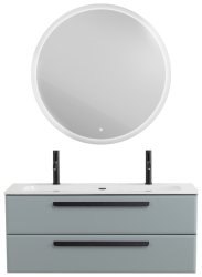 Тумба с раковиной Cezares Eco-cer-n 00-00021304 121x51 подвесная, серо-голубая матовая