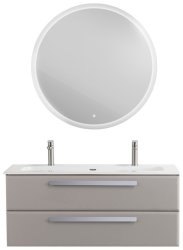 Тумба с раковиной Cezares Eco-cer-n 00-00021308 121x51 подвесная, серо-бежевая матовая