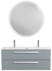 Тумба с раковиной Cezares Eco-cer-n 00-00021314 121x51 подвесная, серо-голубая матовая