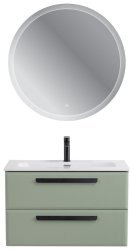 Тумба с раковиной Cezares Eco-cer-n 00-00021354 81x51 подвесная, светло-зеленая матовая