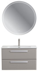 Тумба с раковиной Cezares Eco-cer-n 00-00021370 81x51 подвесная, серо-бежевая матовая