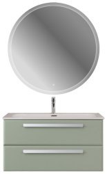 Тумба с раковиной Cezares Eco-cer-n 46078 101x51 подвесная, светло-зеленая матовая