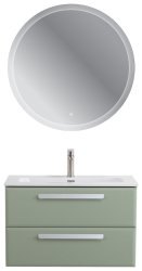 Тумба с раковиной Cezares Eco-cer-n 46094 81x51 подвесная, светло-зеленая матовая
