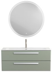 Тумба с раковиной Cezares Eco-cer-n 46181 121x51 подвесная, светло-зеленая матовая