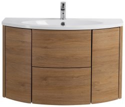 Тумба с раковиной Cezares Eden 00-00014010 91x52 подвесная, дуб табачный