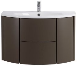 Тумба с раковиной Cezares Eden 00-00014012 91x52 подвесная, серо-коричневая матовая