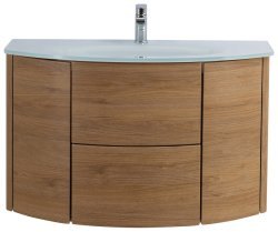Тумба с раковиной Cezares Eden 00-00014015 91x52 подвесная, дуб табачный