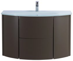 Тумба с раковиной Cezares Eden 00-00014017 91x52 подвесная, серо-коричневая матовая