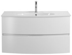 Тумба с раковиной Cezares Elettra 00-00013750 100x56 подвесная, белая матовая