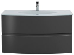 Тумба с раковиной Cezares Elettra 00-00013755 100x56 подвесная, графит