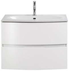Тумба с раковиной Cezares Elettra 00-00013757 75x56 подвесная, белая матовая