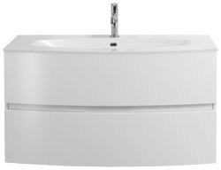 Тумба с раковиной Cezares Elettra 00-00013760 100x56 подвесная, белая матовая