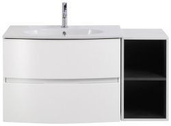 Тумба с раковиной Cezares Elettra 00-00013868 104x56 подвесная, белая матовая