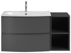 Тумба с раковиной Cezares Elettra 00-00013873 104x56 подвесная, графит