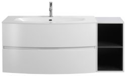 Тумба с раковиной Cezares Elettra 00-00013883 130x56 подвесная, белая матовая