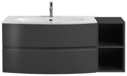 Тумба с раковиной Cezares Elettra 00-00013884 130x56 подвесная, графит
