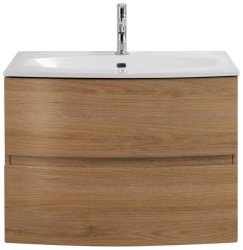 Тумба с раковиной Cezares Elettra 00-00014209 75x56 подвесная, дуб табачный