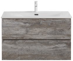 Тумба с раковиной Cezares Molveno 00-00017118 81x51 подвесная, серое дерево