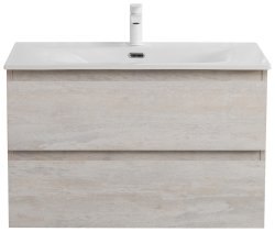 Тумба с раковиной Cezares Molveno 45538 81x51 подвесная, светлое дерево