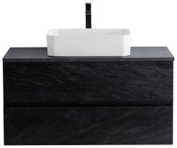 Тумба с раковиной Cezares Molveno 46 00-00012914 100x52 подвесная, черная