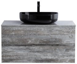Тумба с раковиной Cezares Molveno 46 00-00012915 100x52 подвесная, серое дерево