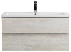 Тумба с раковиной Cezares Molveno 46 00-00018015 101x53 подвесная, светлое дерево