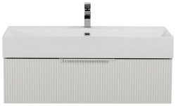 Тумба с раковиной Cezares Premium 00-00013905 91x36 подвесная, белая матовая