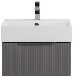 Тумба с раковиной Cezares Premium 00-00013918 51x36 подвесная, серое облако