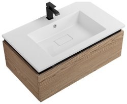 Тумба с раковиной Cezares Slider 00-00017102 100x31 подвесная, дуб тангент