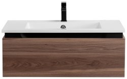 Тумба с раковиной Cezares Slider 00-00017103 100x31 подвесная, орех дымчатый