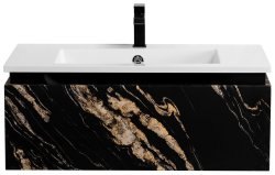 Тумба с раковиной Cezares Slider 00-00017104 100x31 подвесная, черный фьюжн