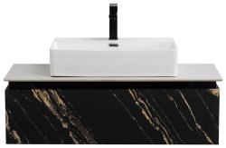Тумба с раковиной Cezares Slider 00-00018458 101x30 подвесная, черный фьюжн